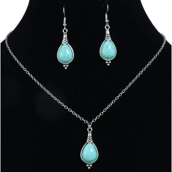 Turquoise jewelry set - Picture 4 of 4